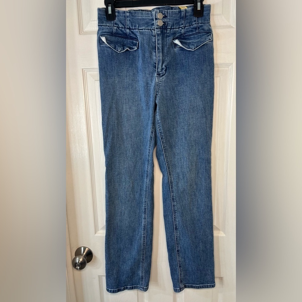 Maeve Jeans Womens Size 28  Blue‎ Anthropologie High Rise Buckle Back